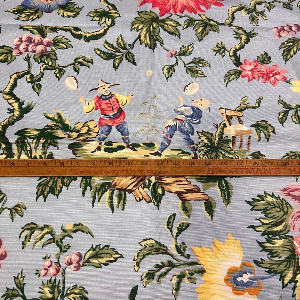Scalamandré Historic Newport Jeu de Paume Fabric 1994 Chinoiserie Asian Toile - Picture 5 of 11